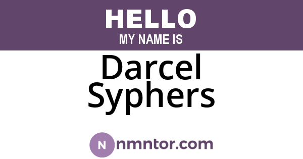 Darcel Syphers
