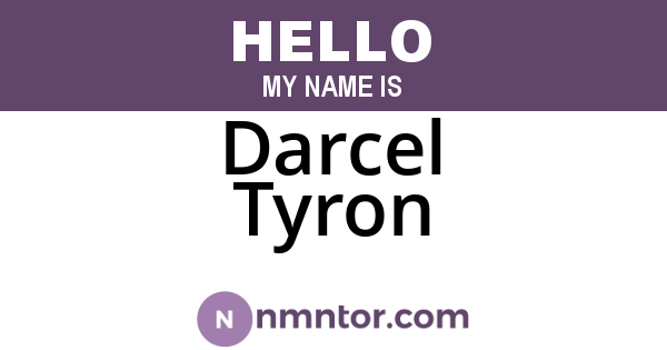 Darcel Tyron
