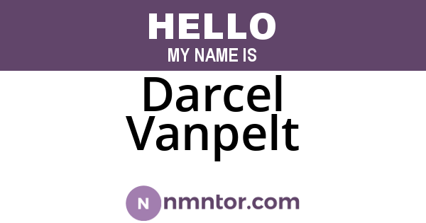 Darcel Vanpelt
