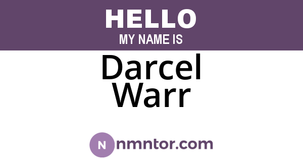 Darcel Warr