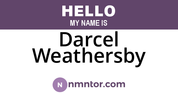 Darcel Weathersby
