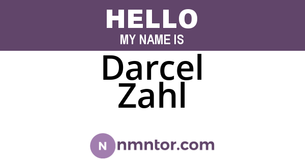 Darcel Zahl