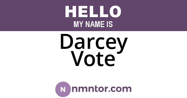 Darcey Vote