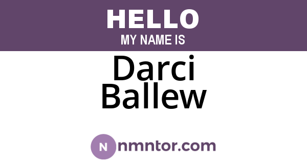 Darci Ballew