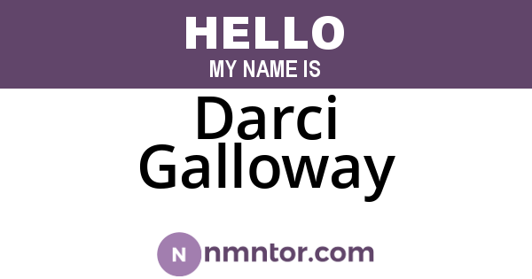 Darci Galloway
