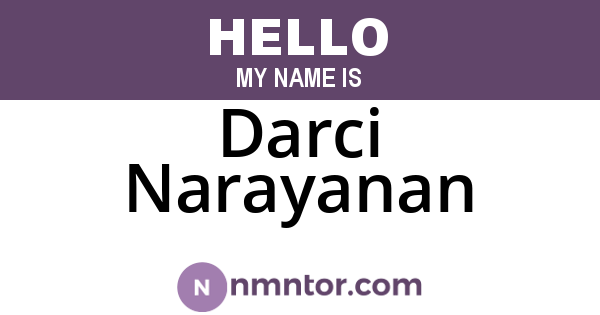 Darci Narayanan
