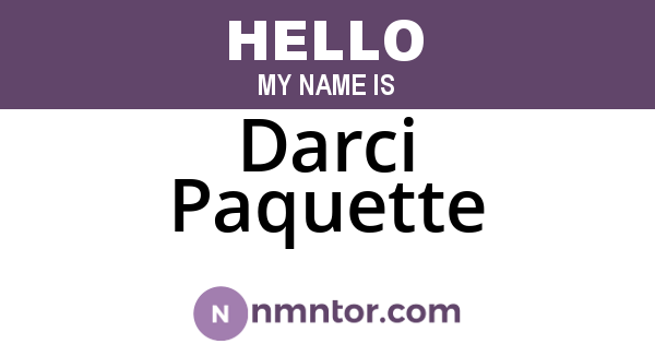 Darci Paquette