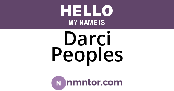 Darci Peoples