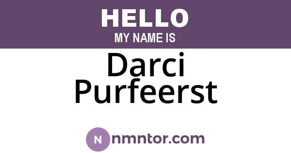 Darci Purfeerst