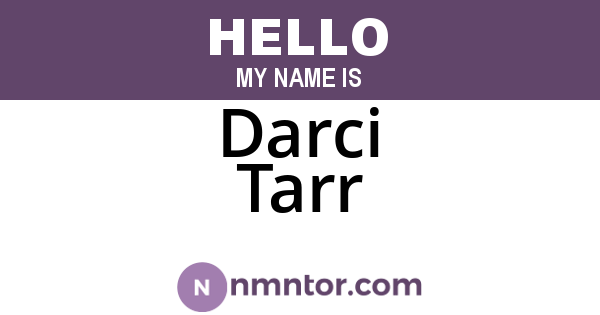 Darci Tarr
