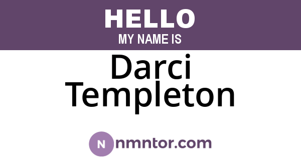 Darci Templeton