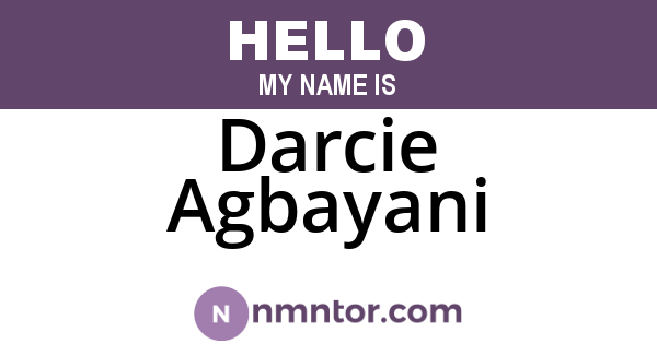 Darcie Agbayani