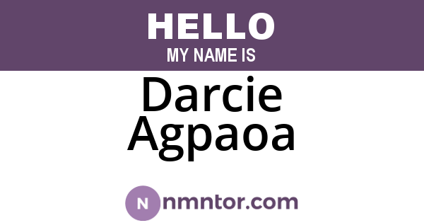 Darcie Agpaoa