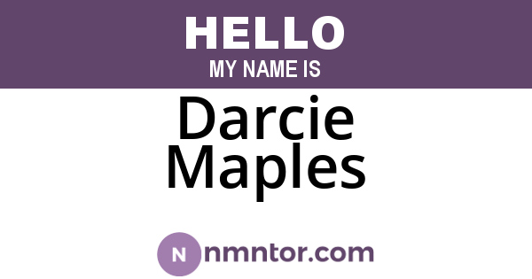 Darcie Maples