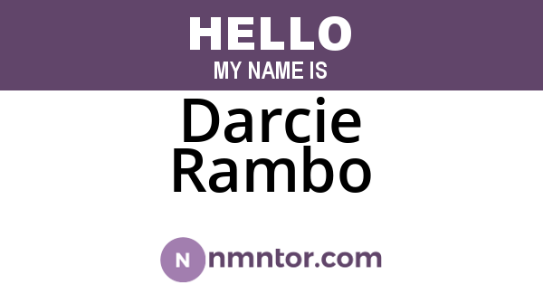 Darcie Rambo