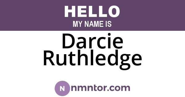 Darcie Ruthledge