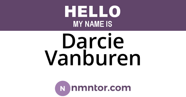 Darcie Vanburen