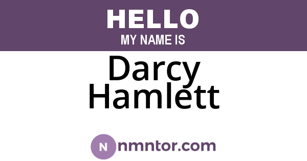 Darcy Hamlett