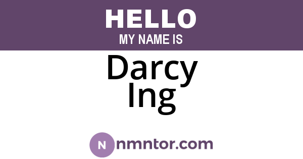 Darcy Ing