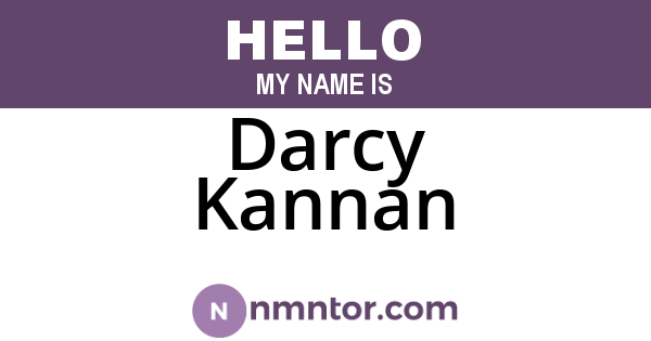 Darcy Kannan