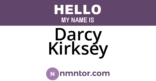 Darcy Kirksey