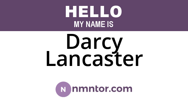 Darcy Lancaster