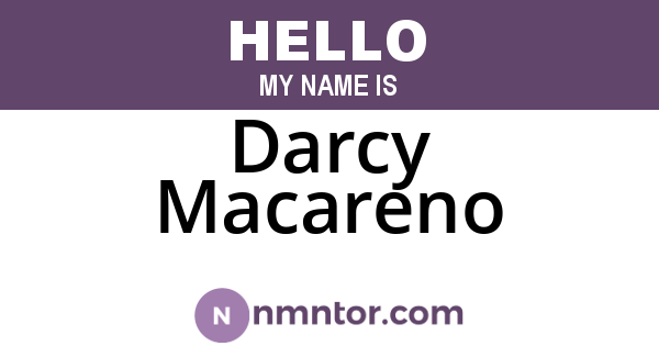 Darcy Macareno