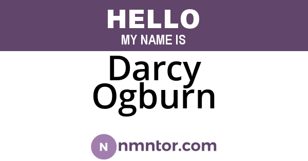 Darcy Ogburn