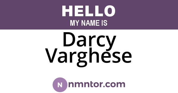 Darcy Varghese