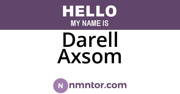 Darell Axsom