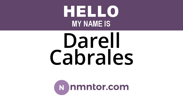 Darell Cabrales