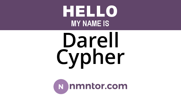 Darell Cypher