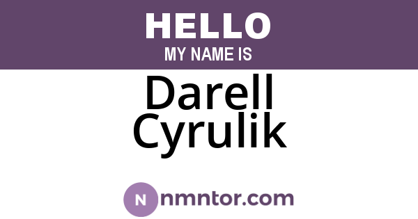 Darell Cyrulik