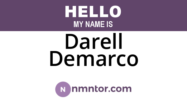 Darell Demarco