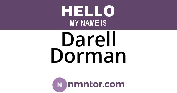 Darell Dorman