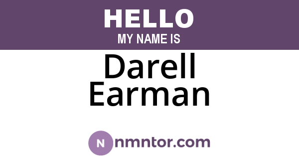 Darell Earman