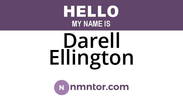 Darell Ellington