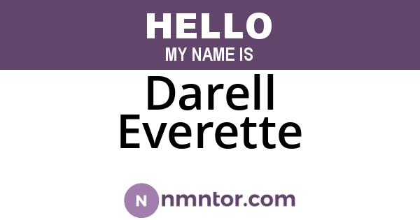 Darell Everette