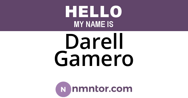 Darell Gamero