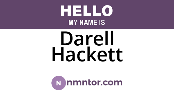 Darell Hackett