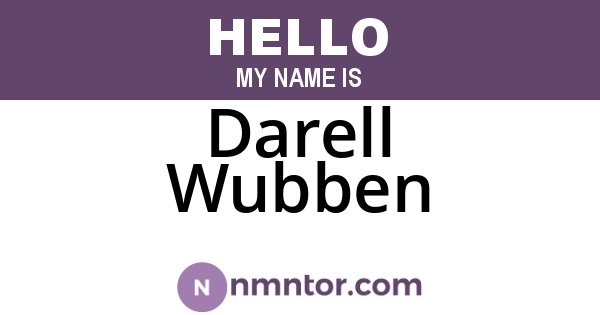 Darell Wubben