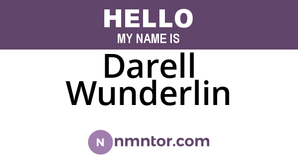 Darell Wunderlin