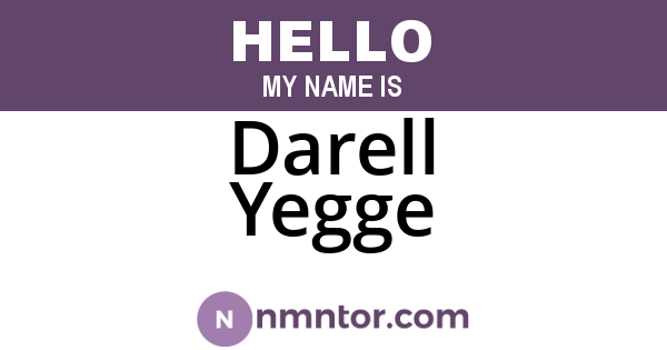 Darell Yegge
