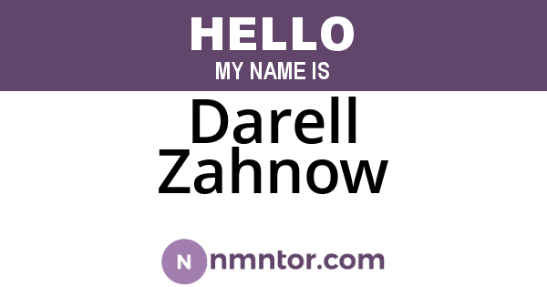 Darell Zahnow