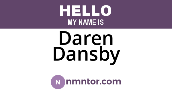 Daren Dansby