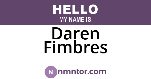 Daren Fimbres