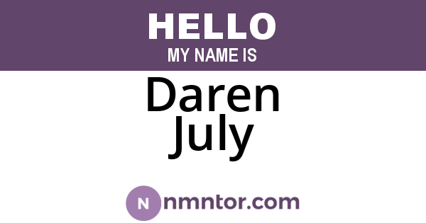 Daren July