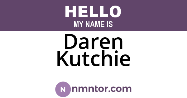 Daren Kutchie