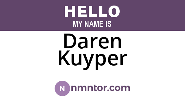 Daren Kuyper