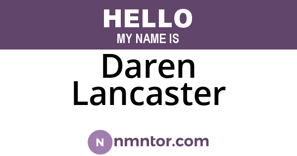 Daren Lancaster